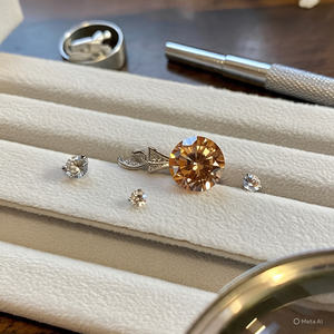 Meilleure qualité extraordinaire 3 Crt coupe brillante ronde Orange D couleur laboratoire cultivé belle Moissanite pierre précieuse en vrac - Product Image 1