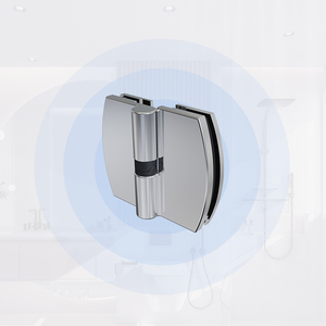 Hydrorelax Polished Chrome <strong>Round</strong> Edge 90 Degree Stainless Steel Zinc Alloy Glass Door <strong>Hinge</strong> for Shower Enclosure - Product Image 6
