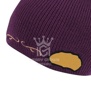 หมวกบีนนี่ถักสีอบอุ่นสำหรับฤดูหนาวพร้อมโลโก้ออกแบบได้ตามที่ต้องการ - Product Image 6