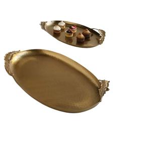 Servir de délicieux plats Dessert vaisselle nourriture service utilisation plateau fait à la main décoratif métal plateau de service équipement de restauration - Product Image 4