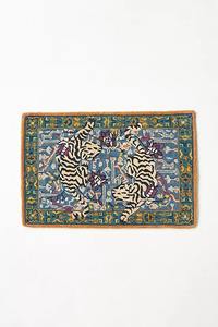 Agnes Handcrafted Tufted Wool-Viscose Blend Area <b>Rug</b> Eco-Friendly <b>Anti</b>-<b>Slip</b> Tiger Design Medium Pile for Warmth Various Sizes - Product Image 2