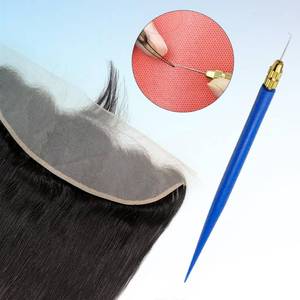 ตะขอระบายอากาศพร้อมชุดเข็มถักทองแดงทองแดงทองแดงทองแดงสำหรับต่อผมและวิกผมที่ปิดลูกไม้ - Product Image 5