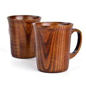 Tasses de luxe de qualité supérieure tasses thé et café boissons tasse avec poignée tasse en bois d'acacia naturel - Product Image 2