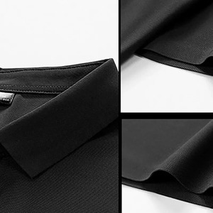 Summer Business Casual Menswear High-End Half Sleeve for Polo Shirt Jersey Fabric Solid Color Non-Marking Lapels Ice Silk Style - Product Image 5