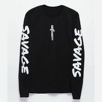 T-shirts pour hommes en coton tricoté 100% personnalisés avec impression sérigraphique |   Chemise à manches longues respirante, coupe classique, écologique, personnalisable OEM