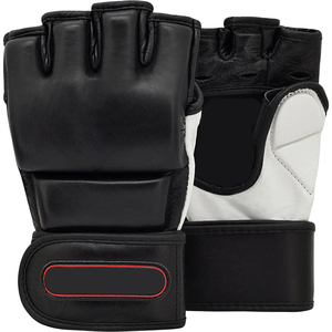 Meilleure qualité demi-doigt gants de combat de boxe demi-doigt en cuir PU MMA poinçonnage coup de pied gants de boxe 2025 - Product Image 3