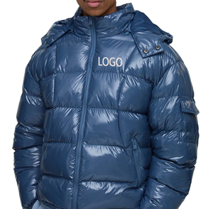 Chaqueta Acolchada de Invierno para Hombre con Logotipo Personalizado, Abrigo Acolchado Cálido y Brillante, Duradero, Impermeable, 100% Poliéster, Plegable, Cálido y Versátil con Capucha - Product Image 4