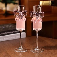 Magnifique verre à vin avec nœud le plus mignon Cadeau idéal pour son anniversaire Verres à cocktail magnifiquement fabriqués par un fournisseur indien