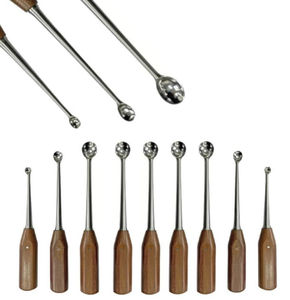 Punta Dental Lucas Curetas de hueso Cirugía periodontal 2,5mm/3,5mm/4mm Manual de acero inoxidable Uso profesional Certificado CE - Product Image 3