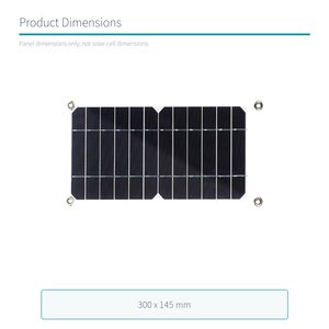 แผงโซลาร์เซลล์แบบยืดหยุ่นชนิดโมโนคริสตัลไลน์ 6V 6W สำหรับการชาร์จแบบพกพาสำหรับใช้งานกลางแจ้ง - Product Image 5
