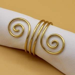 Durable designer <b>metal</b> napkin <b>ring</b> <b>for</b> contemporary modern dining table wedding party banquet restaurant hotel kitchen use daily - Product Image 2