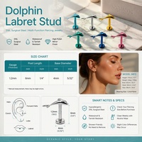 Piercing d'oreille en titane ASTM F136 hypoallergénique, à dos plat et filetage interne, pour cartilage, vente en gros de bijoux