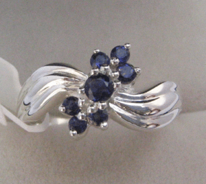 Bague Shah Gems en argent sterling 925 avec iolite naturelle pour femme, taille poire, coupe saphir, pour un usage quotidien ou comme cadeau - Product Image 1