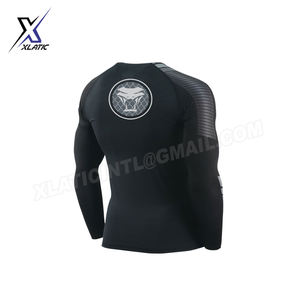Logotipo personalizado de alta calidad, manga de brazo completo de secado rápido, protector contra sarpullidos para hombres a la venta, impresión Digital MMA Rash Guard BJJ Rash Guard - Product Image 3