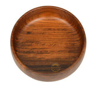 Cuenco de masa de madera Forma redonda Multiusos para el desayuno Aperitivos Sopa Ensaladera Paquete de 1 (Marrón) 6 pulgadas por AYAANS - Product Image 6