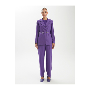 Ensemble de costume élégant pour femme BGN, veste en mélange de viscose avec ceinture, W24J077 - Product Image 3