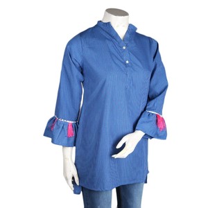 เสื้อพิมพ์ลายผู้หญิง - สีน้ำเงินเข้ม - Product Image 1