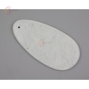 เขียงลายหินอ่อนสีขาวธรรมชาติรูปแบบใหม่ทำด้วยมือทรงวงรีสวยงามสวยงามราคาดีที่สุดสำหรับบ้านและห้องครัว - Product Image 5