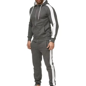 Chándal Negro para Hombre, Manga Larga, con Capucha y Cremallera, Color Sólido, Casual, Transpirable, con Bolsillos Laterales, Corte Regular, para Otoño - Product Image 4