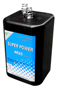 แบตเตอรี่สำหรับไฟกระพริบไซต์งานก่อสร้าง 4r25 ซม. 6.5x6.5x9.5 ฮุนท์ - Product Image 1