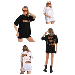 เสื้อยืดสตรีทแวร์ปักลายฤดูร้อน พิมพ์ลายเพชร โลโก้ ระบายอากาศได้ดี ผ้าถัก 100% คอตตอน เนื้อหนา ไซส์พลัส - Product Image 1