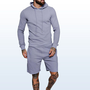 Vêtements de sport de couleur contrastée Survêtements d'été pour hommes Designers Gym Custom Men Short Sleeve T-Shirt Polyester Sportswear Set - Product Image 1