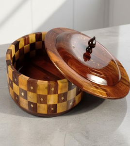 Parte Superior de Arte Moderno de resina de ola oceánica en una hermosa caja de Roti de madera. Disponible a precios mayoristas - Product Image 3