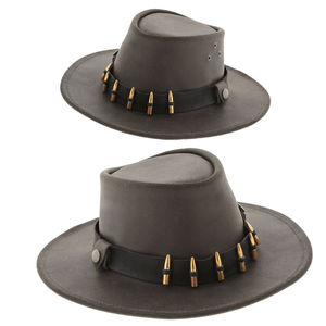 Chapeau de cowboy en cuir de qualité supérieure pour hommes, respirant, pour l'équitation en plein air, les voyages, les sports, les vêtements décontractés - Product Image 6