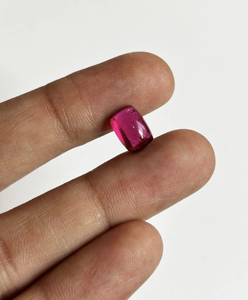 Cojín de turmalina rubelita natural con forma de cabujón, piedras preciosas sueltas facetadas, anillos de Color rojo, collar, pendientes, fabricación de joyas - Product Image 5