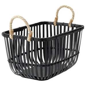 Panier à linge en fer artisanal, met en valeur le travail artisanal du métal, design moderne personnalisé, rangement pratique multifonctionnel, usage domestique - Product Image 1
