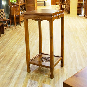 Soporte para Flores y Estante de Madera de Teca China de 81 cm de Alto, Muebles de Salón de Estilo Antiguo - Product Image 5