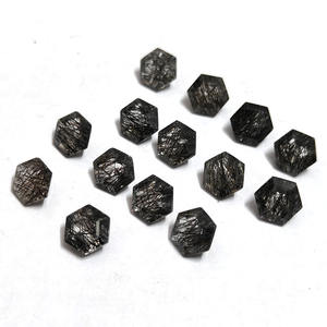 Quartz Rutile Noir Naturel Facetté Hexagonal 7x7mm Pierre Précieuse 1.38 Ct Fabrication de Bijoux Pierre Libre Haute Cristallinité Quartz Rutile Noir - Product Image 4