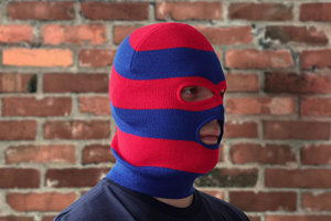 2022 Y2K Style hiver bonnets personnalisé couleur bloc acrylique cagoule plein visage Protection contre le froid multicolore hiver chapeaux - Product Image 6
