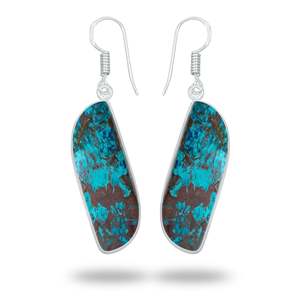 Pendientes de Piedras Preciosas Naturales, Regalos con Forma de Piedras Curativas, Pendientes de Shattuckita Natural, Joyería Hecha a Mano al por Mayor - Product Image 3