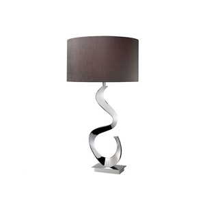 hot sale decorative Antique design silver mirror polished Table <b>Lamp</b> with Shade table <b>lamp</b> for home decor bed room living room - Product Image 2