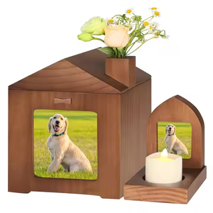 Top urne pour animaux de compagnie en bois la plus vendue pattes gravées à la main fournitures funéraires urne funéraire en bois funéraire à la main au prix abordable - Product Image 4