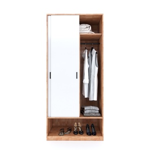 Armario Compacto con Puerta Corredera, Diseño Minimalista, Madera de Caucho TQA68037, Función Plegable para Muebles de Hogar en Dormitorio o Apartamento - Product Image 4