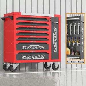 7-laden gereedschapswagen, zware uitvoering, stalen werkbankkast, ijzeren gereedschapskist met rollende gereedschapskist voor gereedschapsopslag in de werkplaats - Product Image 6