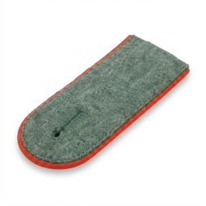 Hombreras Personalizadas OEM Color Gris Campo con Ribete Rojo Bordado para Uniforme de Oficial - Product Image 3