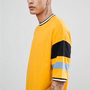 Custom Logo Men's Oversized Ringer T-Shirt Distressed Heavyweight 100% Cotton 220 Grams ringer <b>tshirt</b> - Product Image 4