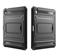 Étui robuste pour tablette iPad 10e génération 10,9 pouces 2022, coque hybride antichoc en TPU et PC avec support pour stylet, noir