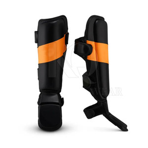 Smart Shin <b>Pads</b> Leather Lightweight Durable Professional Protection Adjustable for Football Training Sports <b>Practice</b> Matches - Product Image 3