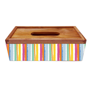 Wood Tissue Box With Printed Gift Storage Box Rectangular Tissue Holder <b>Dispenser</b> Wood Printed <b>Napkin</b> Tissue Box - Product Image 4