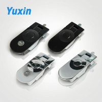 Loquet de panneau à compression industriel Yuxin YX-MS609-1 en alliage de zinc, serrure de cabinet haute sécurité avec 2 clés, finition noir/argent, cache-poussière