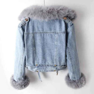 Wholesale New Fashion Multicolor Button up Plus Size Women Coats and Denim Jacket Winter 2026 Customized Jean Denim Jackets - Product Image 5