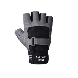 El mejor diseño de alta calidad de Color sólido personalizado medio dedo guantes de levantamiento de pesas hombres mujeres levantamiento de pesas GUANTES DE Fitness - Product Image 2