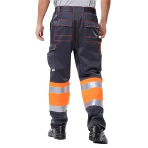 Pantalon de travail respirant pour homme avec poches multiples Vêtements de travail en poly coton Pantalon réfléchissant de sécurité certifié EN - Product Image 6