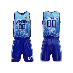 ชุดบาสเก็ตบอลเครื่องแบบบาสเก็ตบอลชุดบาสเก็ตบอลความยาวปกติพิมพ์ลายออกแบบได้ตามต้องการล่าสุด - Product Image 2