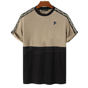 T-shirt à manches courtes personnalisé pour homme, 100% coton, respirant, décontracté, pour l'été, design personnalisé, couleurs personnalisées, logo personnalisé - Product Image 1