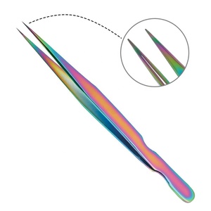 Pinces antidérapantes, pointe en fibre haute densité pour extensions de cils et sourcils, outils de beauté professionnels de précision - Product Image 2